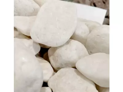 Крошка мраморная -галтованная, белая 40-60мм., 20кг.