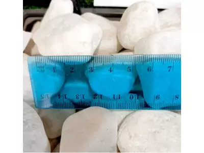 Крошка мраморная -галтованная, белая 40-60мм., 100 кг